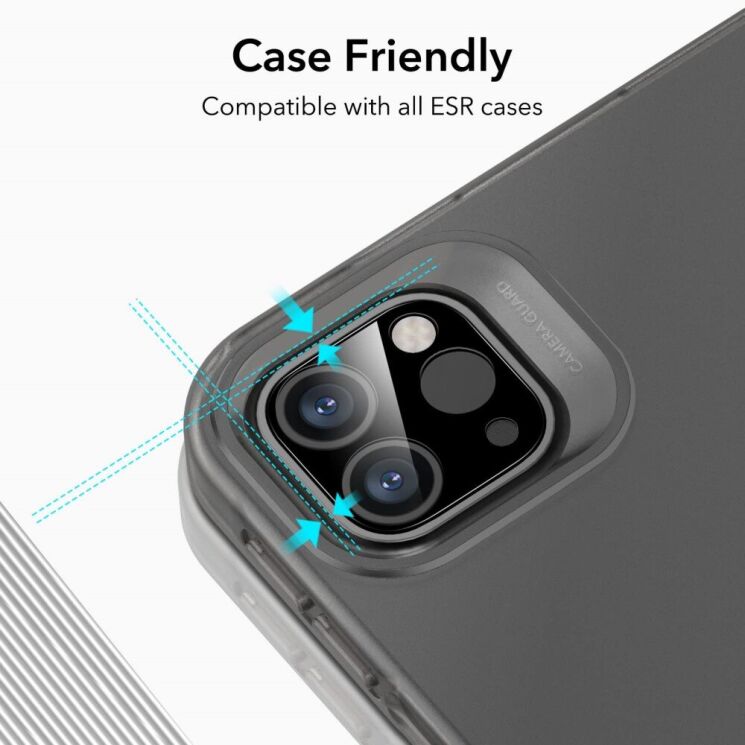 Комплект защитных стекол на камеру ESR Lens Protector для Apple iPad Pro 13 (2024) / Pro 11 / Pro 12.9 (2020/2021/2022) - Black: фото 7 из 8