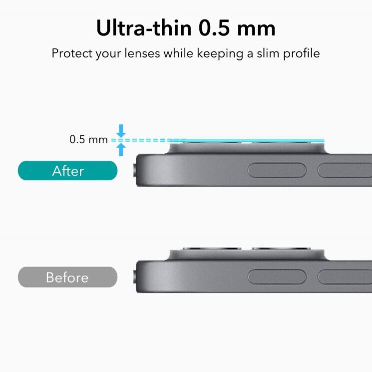 Комплект защитных стекол на камеру ESR Lens Protector для Apple iPad Pro 13 (2024) / Pro 11 / Pro 12.9 (2020/2021/2022) - Black: фото 5 из 8