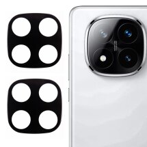 Комплект защитных стекол на заднюю камеру Deexe Black Lens Protector для Xiaomi Redmi Note 14 Pro - Black: фото 1 из 5