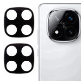 Комплект захисного скла на задню камеру Deexe Black Lens Protector для Xiaomi Redmi Note 14 Pro - Black (373519B)