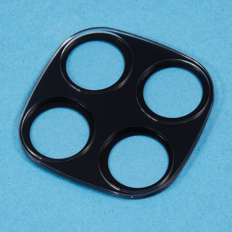 Комплект защитных стекол на заднюю камеру Deexe Black Lens Protector для Xiaomi Redmi Note 14 Pro - Black: фото 4 из 5