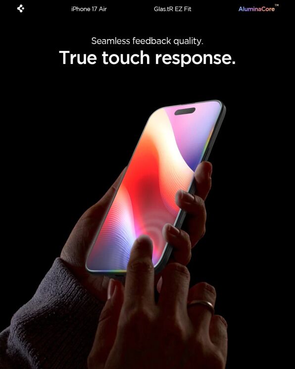 Комплект захисних стекол Spigen (SGP) GLAS.tR EZ Fit Sensor Protected для iPhone Air (AGL09861): фото 13 з 14