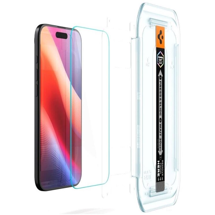Комплект захисних стекол Spigen (SGP) GLAS.tR EZ Fit Sensor Protected для iPhone Air (AGL09861): фото 6 з 14