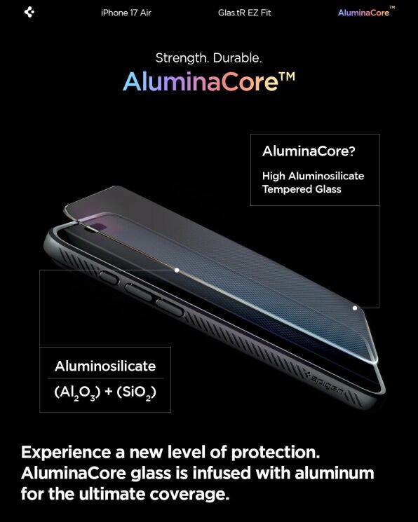Комплект захисних стекол Spigen (SGP) GLAS.tR EZ Fit Sensor Protected для iPhone Air (AGL09861): фото 9 з 14