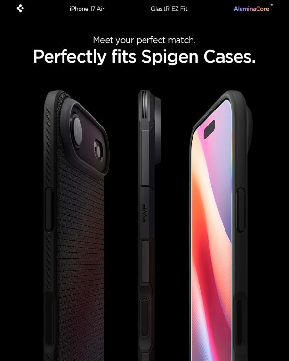 Комплект захисних стекол Spigen (SGP) GLAS.tR EZ Fit Sensor Protected для iPhone Air (AGL09861): фото 14 з 14