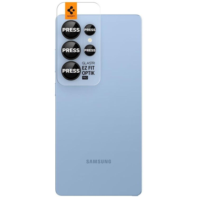 Комплект захисних стекол Spigen (SGP) Optik Pro Lens Protector для Samsung Galaxy S25 Ultra (S938) AGL09084 - Black: фото 2 з 13