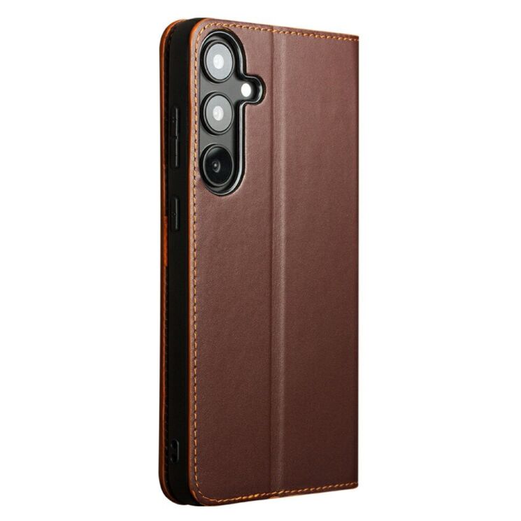 Кожаный чехол QIALINO Classic Case для Samsung Galaxy S25 Plus (S936) - Dark Brown: фото 4 из 13