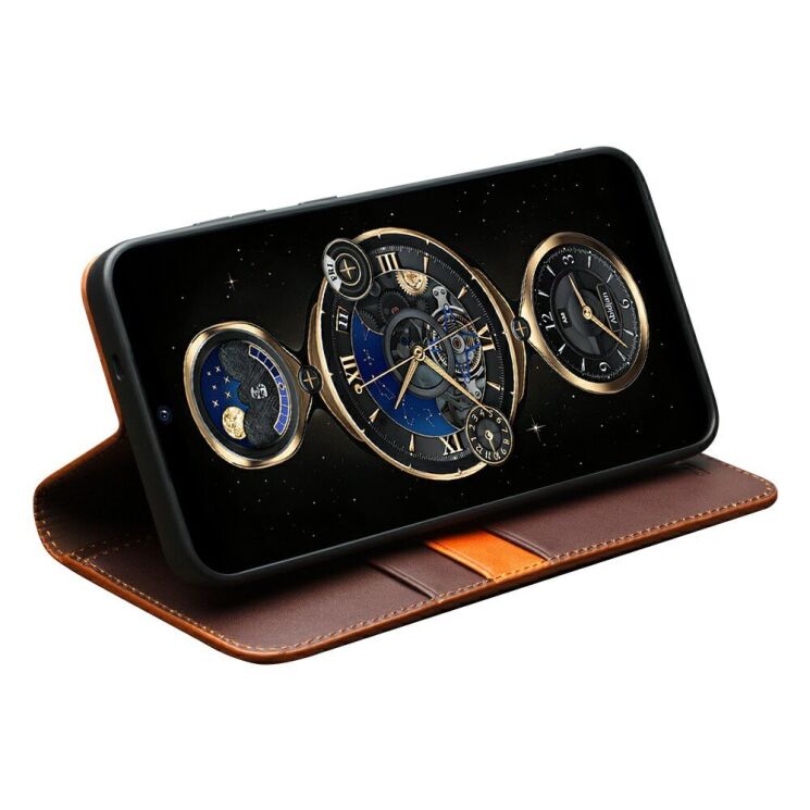Кожаный чехол QIALINO Classic Case для Samsung Galaxy S25 Plus (S936) - Dark Brown: фото 3 из 13
