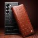 Кожаный чехол QIALINO Croco Case для Samsung Galaxy Fold 6 - Black (357645B). Фото 5 из 7
