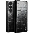 Кожаный чехол QIALINO Croco Case для Samsung Galaxy Fold 6 - Black (357645B)