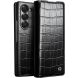 Кожаный чехол QIALINO Croco Case для Samsung Galaxy Fold 6 - Black (357645B). Фото 1 из 7