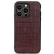 Кожаный чехол UniCase Croco Skin для Apple iPhone 15 Pro Max - Brown (329205Z). Фото 1 из 3