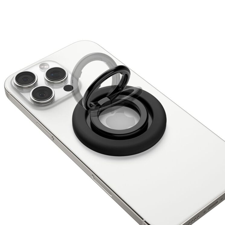 Магнитное кольцо-держатель Spigen (SGP) Nano Pop Ring (MagFit) AMP09029 - Black Sesame: фото 7 из 15