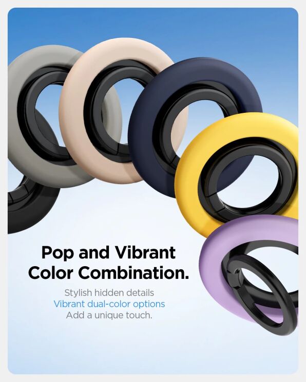 Магнитное кольцо-держатель Spigen (SGP) Nano Pop Ring (MagFit) AMP09028 - Blueberry navy: фото 10 из 15