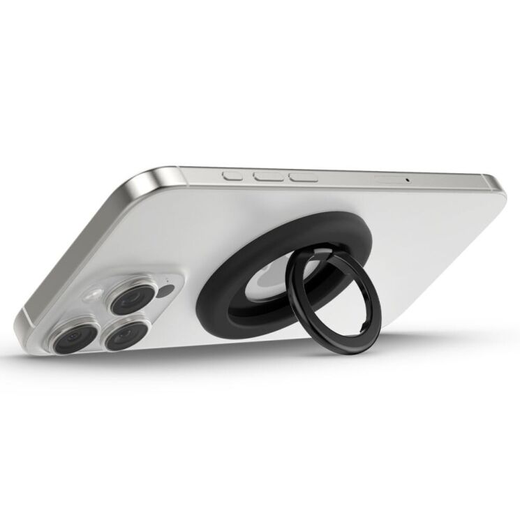 Магнитное кольцо-держатель Spigen (SGP) Nano Pop Ring (MagFit) AMP09029 - Black Sesame: фото 5 из 15