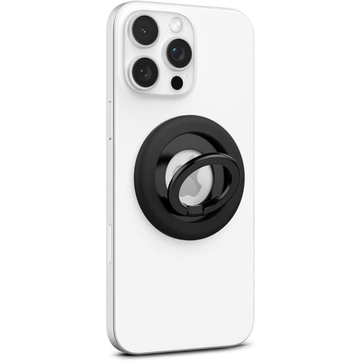 Магнитное кольцо-держатель Spigen (SGP) Nano Pop Ring (MagFit) AMP09029 - Black Sesame: фото 3 из 15