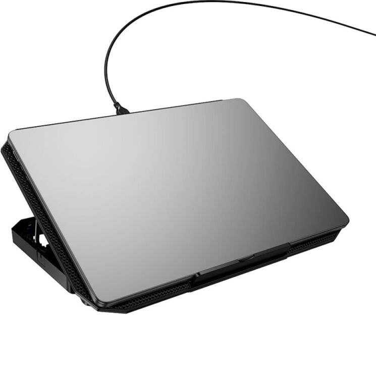 Охлаждающая подставка для ноутбука Hoco GA4 Jade Cooling Stand - Black (982321B) Охлаждающая подставка для ноутбука Hoco GA4 Jade Cooling Stand - Black: фото 2 из 8