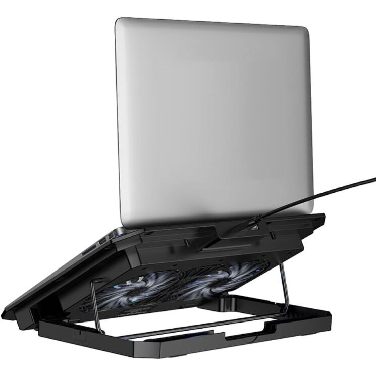 Охлаждающая подставка для ноутбука Hoco GA4 Jade Cooling Stand - Black (982321B) Охлаждающая подставка для ноутбука Hoco GA4 Jade Cooling Stand - Black: фото 3 из 8