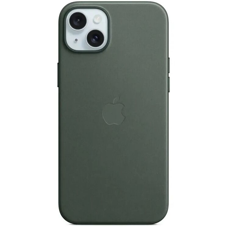 Оригинальный чехол FineWoven MagSafe для iPhone 15 Plus (MT4F3) - Evergreen: фото 1 из 5