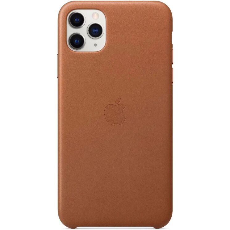Оригинальный чехол Leather Case для Apple iPhone 11 Pro Max (MX0D2) - Saddle Brown: фото 3 из 6
