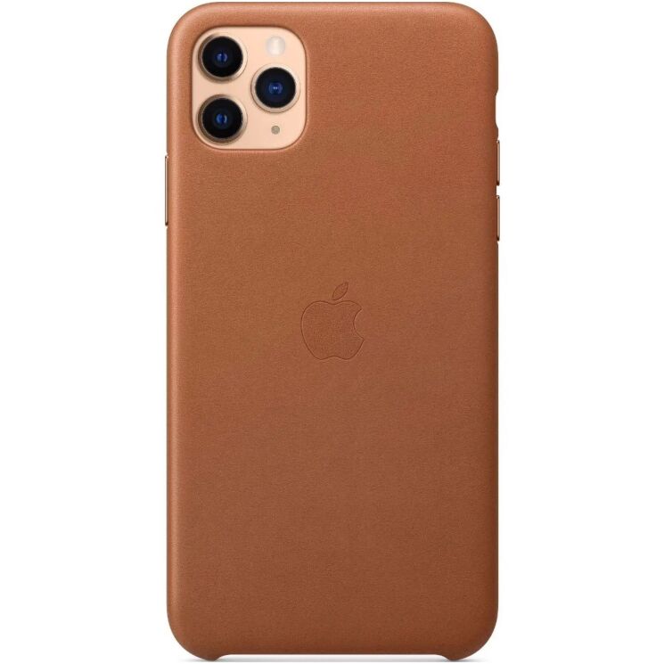 Оригинальный чехол Leather Case для Apple iPhone 11 Pro Max (MX0D2) - Saddle Brown: фото 4 из 6