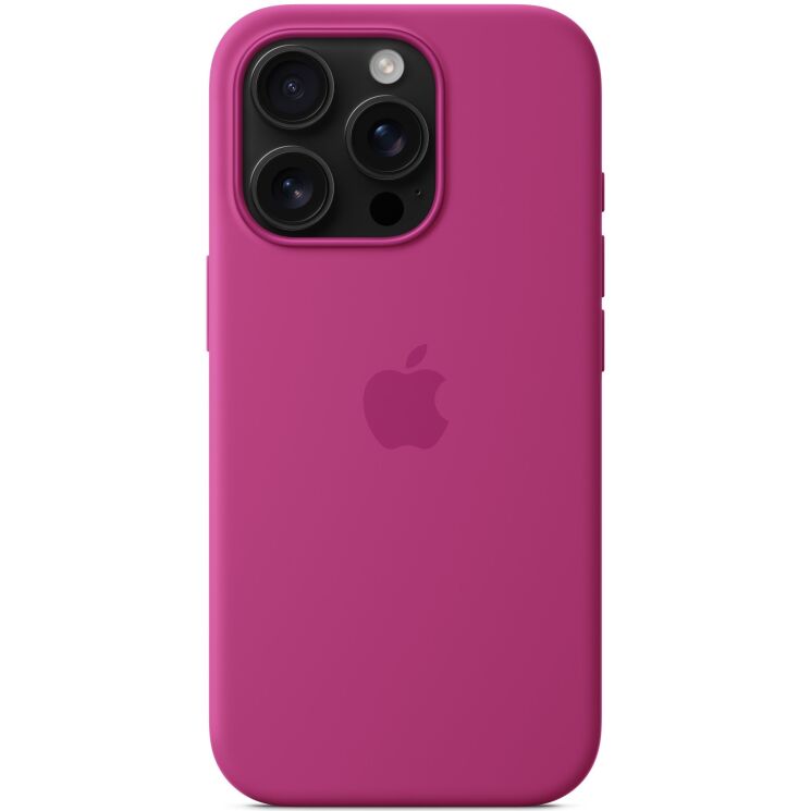 Оригинальный чехол Silicone Case with MagSafe для Apple iPhone 16 Pro (MYYN3) - Fuchsia: фото 4 из 5