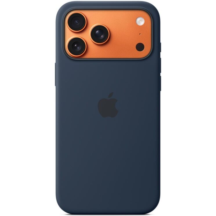 Оригинальный чехол Silicone Case with MagSafe для iPhone 17 Pro Max (MGFP4) - Midnight Blue: фото 2 из 3