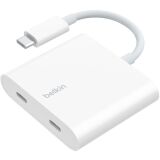 Переходник Belkin Connect Type-C to Dual-Port Type-C (100W, 0.15m) WCZ002dsWH-APL - White: фото 1 из 7