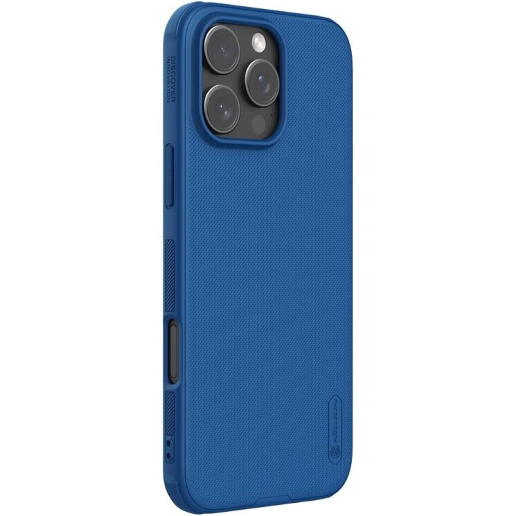 Пластиковый чехол NILLKIN Frosted Shield для Apple iPhone 16 Pro Max - Blue: фото 3 из 18