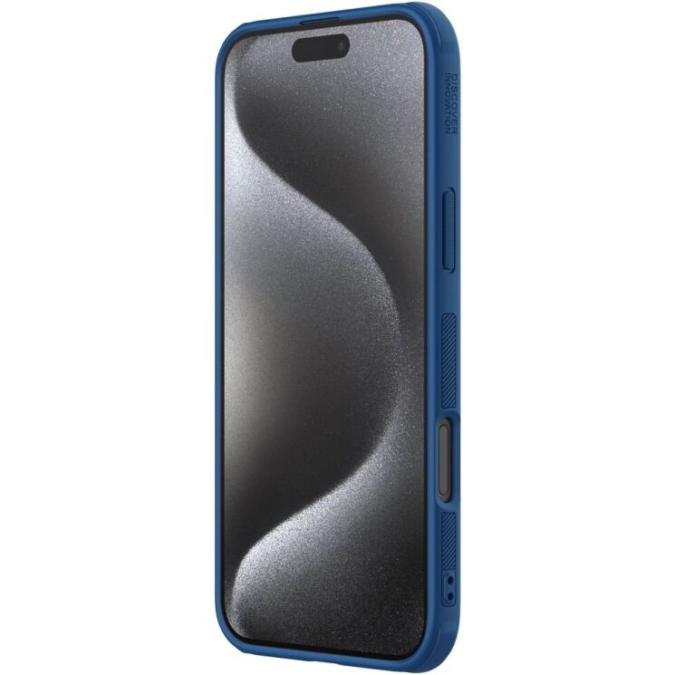 Пластиковый чехол NILLKIN Frosted Shield для Apple iPhone 16 Pro Max - Blue: фото 5 из 18