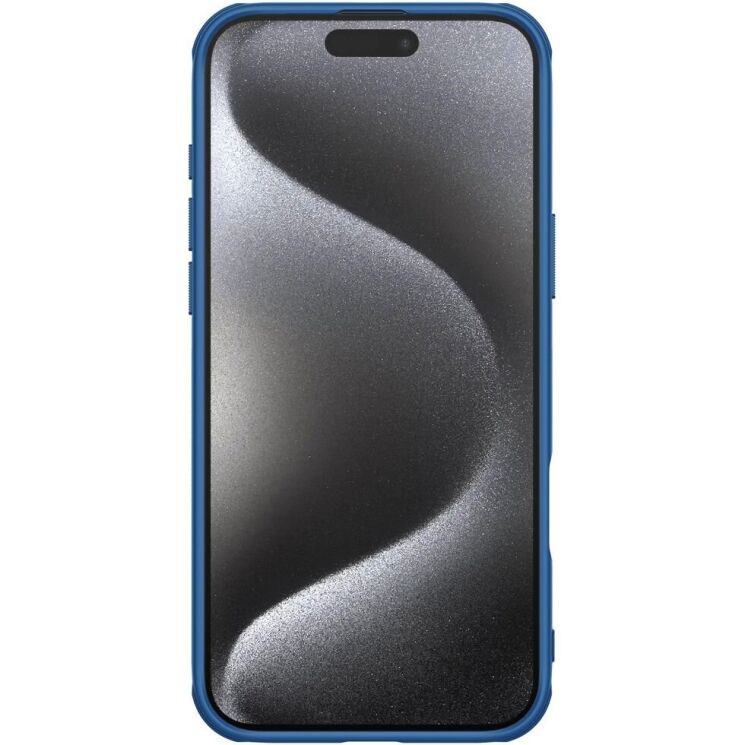 Пластиковый чехол NILLKIN Frosted Shield для Apple iPhone 16 Pro Max - Blue: фото 4 из 18