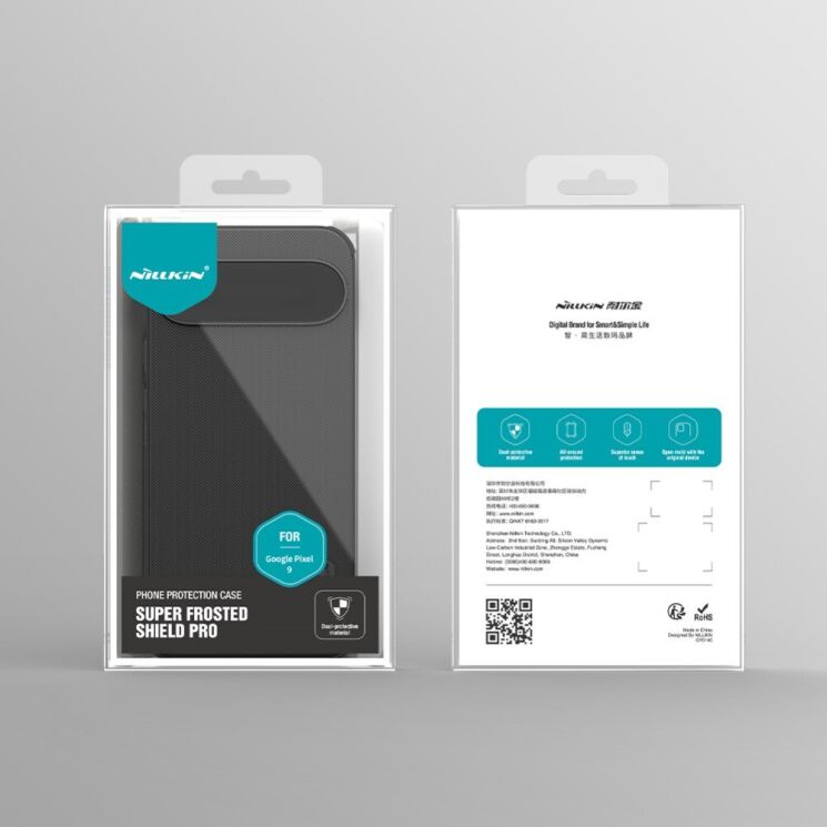 Пластиковый чехол NILLKIN Frosted Shield Pro для Google Pixel 9 / 9 Pro - Black: фото 18 из 18