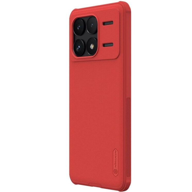 Пластиковый чехол NILLKIN Frosted Shield Pro для Xiaomi Poco F6 Pro - Red: фото 4 из 17