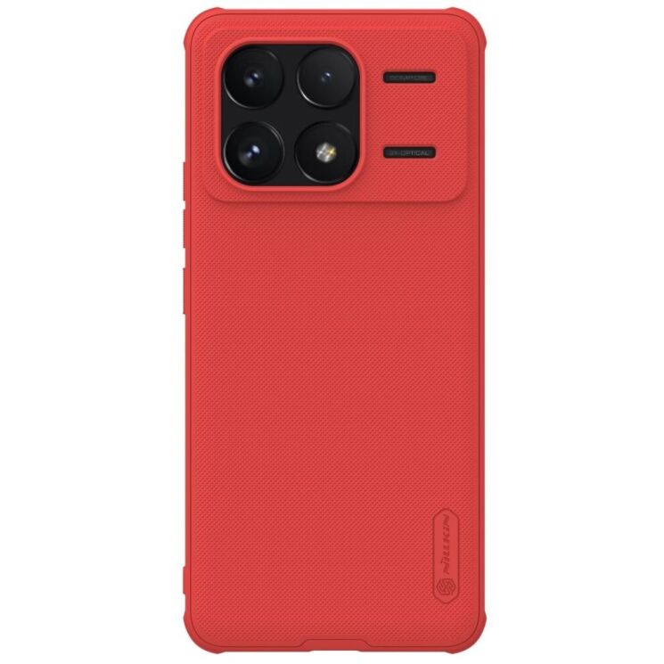 Пластиковый чехол NILLKIN Frosted Shield Pro для Xiaomi Poco F6 Pro - Red: фото 1 из 17