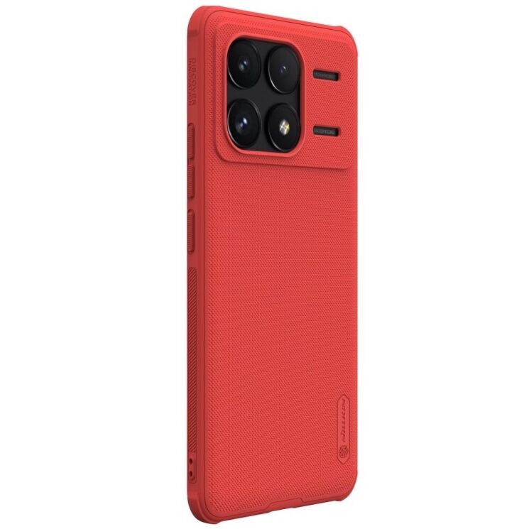 Пластиковый чехол NILLKIN Frosted Shield Pro для Xiaomi Poco F6 Pro - Red: фото 5 из 17