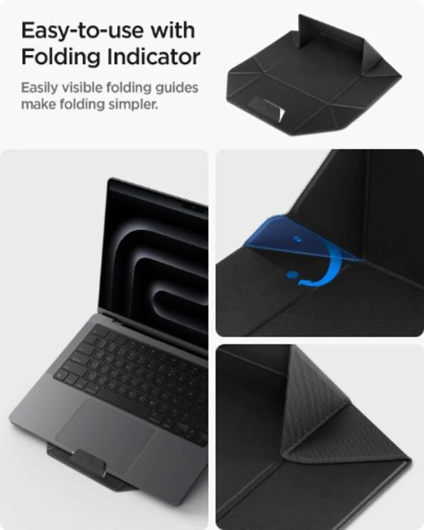 Подставка для ноутбука Spigen Slim Fold Laptop Stand LD201-S9 (AMP11118) - Black (982329B) Подставка для ноутбука Spigen Slim Fold Laptop Stand LD201-S9 (AMP11118) - Black: фото 14 из 16