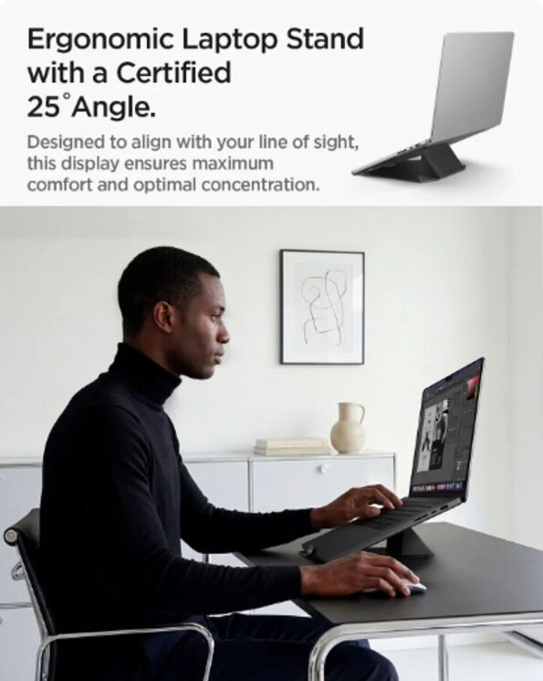 Подставка для ноутбука Spigen Slim Fold Laptop Stand LD201-S9 (AMP11118) - Black (982329B) Подставка для ноутбука Spigen Slim Fold Laptop Stand LD201-S9 (AMP11118) - Black: фото 15 из 16