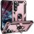 Противоударный чехол с подставкой Deexe Armor Case для Samsung Galaxy S26 FE - Rose Gold: фото 1 из 7