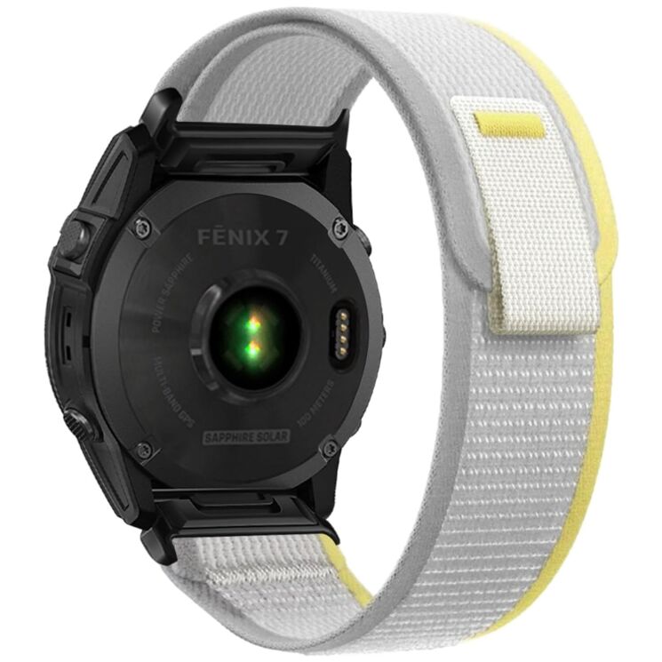 Ремінець ArmorStandart Trail для годинників Garmin з кріпленням Quick Fit 20mm - Beige / Yellow: фото 1 з 2