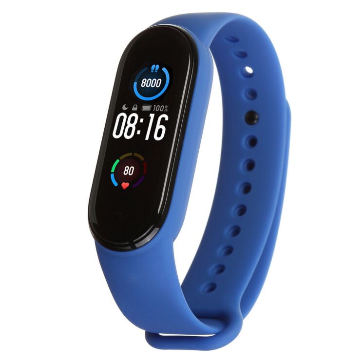 Ремешок ArmorStandartSilicone Strap для Xiaomi Mi Band 5 / Mi Band 6 / Mi Band 7 - Royal Blue: фото 1 из 4