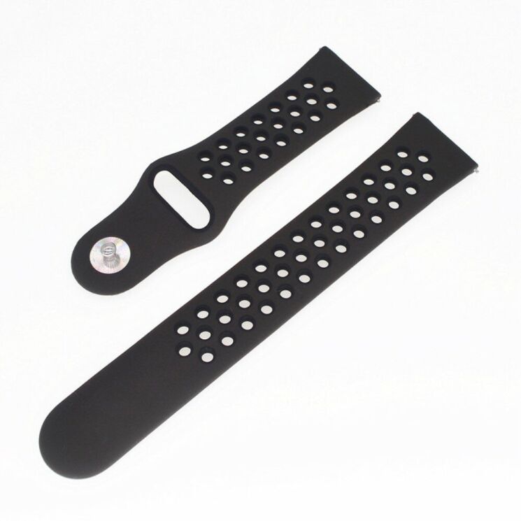 Ремешок Deexe Dot Color для Samsung Watch Active / Active 2 40mm / Active 2 44mm - Coffee / Black: фото 3 из 4