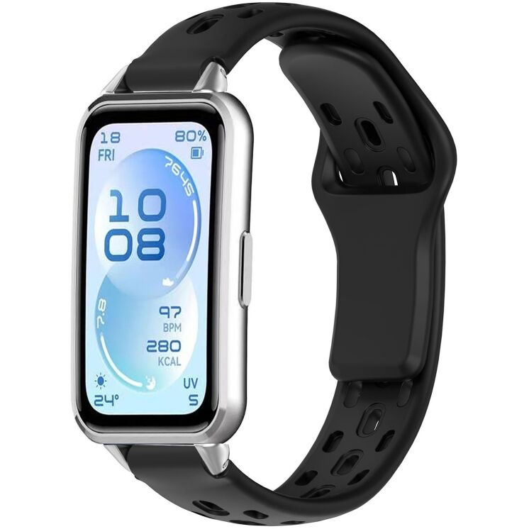 Ремешок Deexe Eclipse для Huawei Band 11 Pro / Band 11 - Black: фото 2 из 9