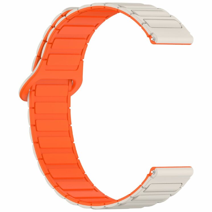 Ремешок Deexe Flexible Fit для часов с шириной крепления 20 мм - Starlight / Orange: фото 4 из 9