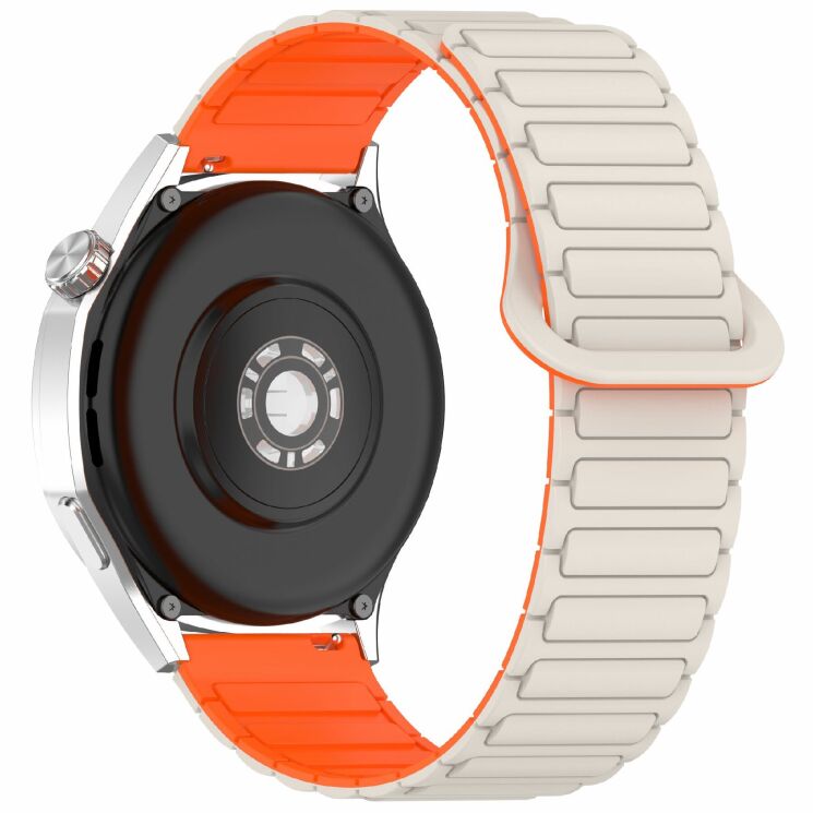 Ремешок Deexe Flexible Fit для часов с шириной крепления 20 мм - Starlight / Orange: фото 1 из 9