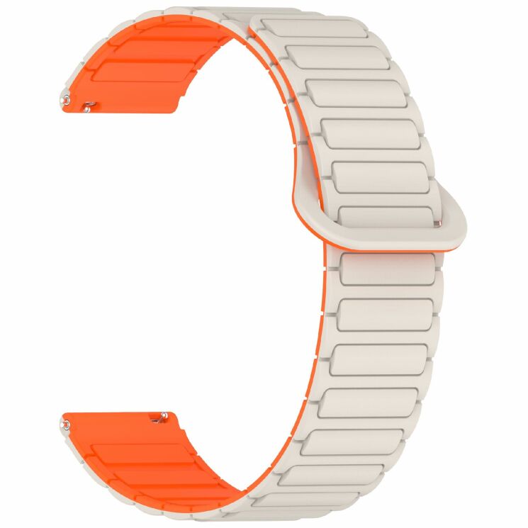 Ремешок Deexe Flexible Fit для часов с шириной крепления 20 мм - Starlight / Orange: фото 3 из 9