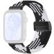 Ремешок Deexe Knitted Strap для Huawei Watch Fit 3 / Fit 4 / Fit 4 Pro - Black / White (357121BW). Фото 1 из 7