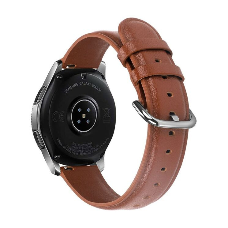 Ремешок Deexe Leather Strap для Huawei Watch GT 2e - Brown: фото 2 из 6