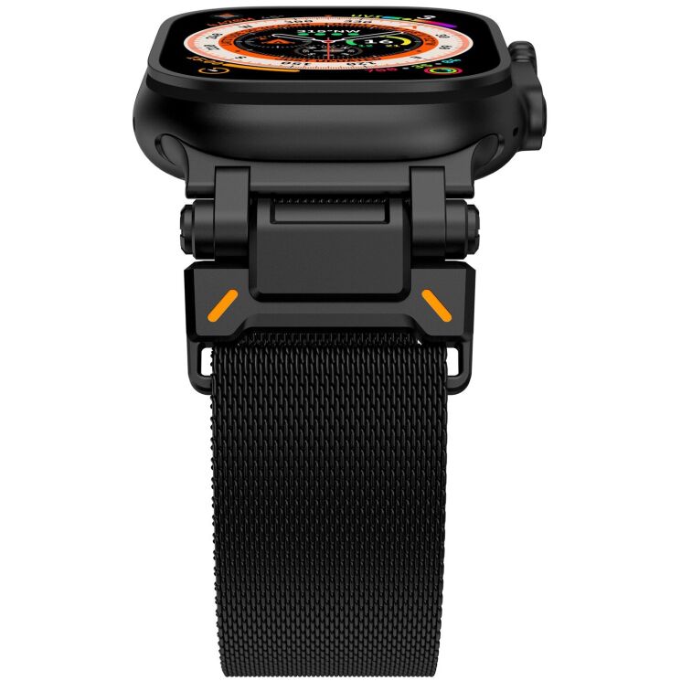 Ремінець Deexe Milanese Design для Apple Watch 46 / 45 / 44 / SE 44 / 42 (Series 1-3) / Ultra / Ultra 2 / Ultra 3 - Black: фото 5 з 8