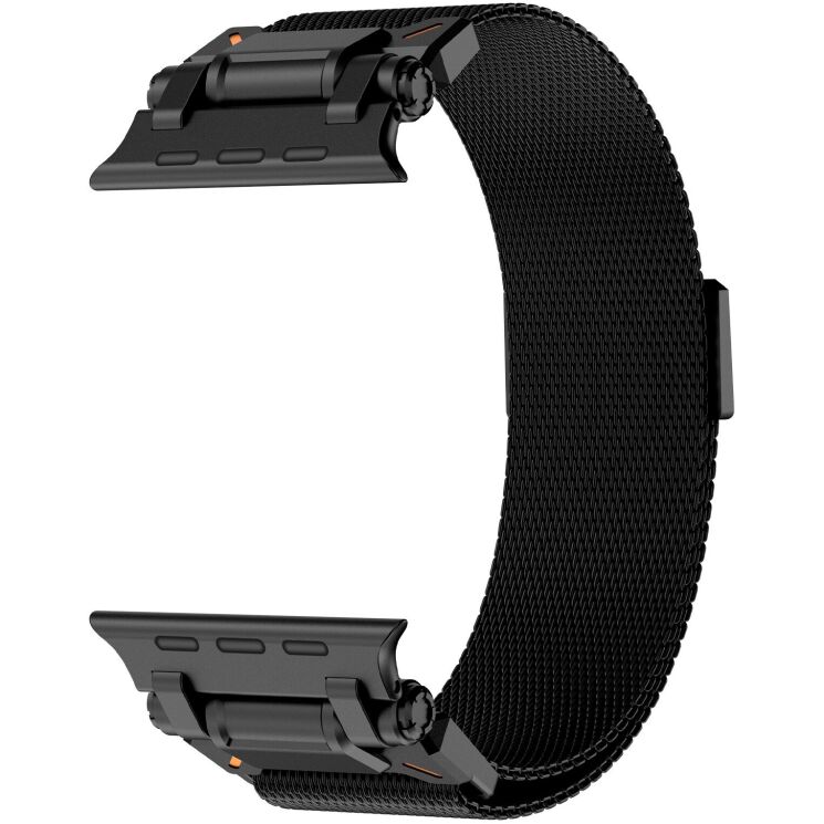 Ремінець Deexe Milanese Design для Apple Watch 46 / 45 / 44 / SE 44 / 42 (Series 1-3) / Ultra / Ultra 2 / Ultra 3 - Black: фото 2 з 8