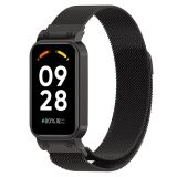 Ремешок Deexe Milanese Stainless Steel для Xiaomi Redmi Smart Band 2 / Smart Band 8 Active - Black: фото 1 из 13